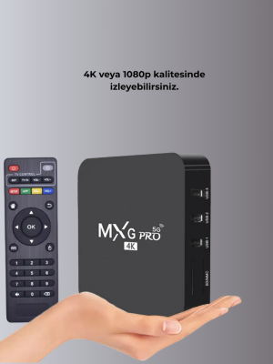 Android TV Box 4K – 2GB RAM 16GB ROM, Kablosuz Wi-Fi Medya Oynatıcı