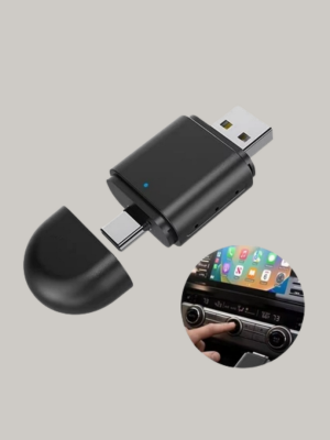Kablosuz CarPlay Adaptörü – USB-A & Type-C Uyumlu Hızlı Bağlantı Cihazı