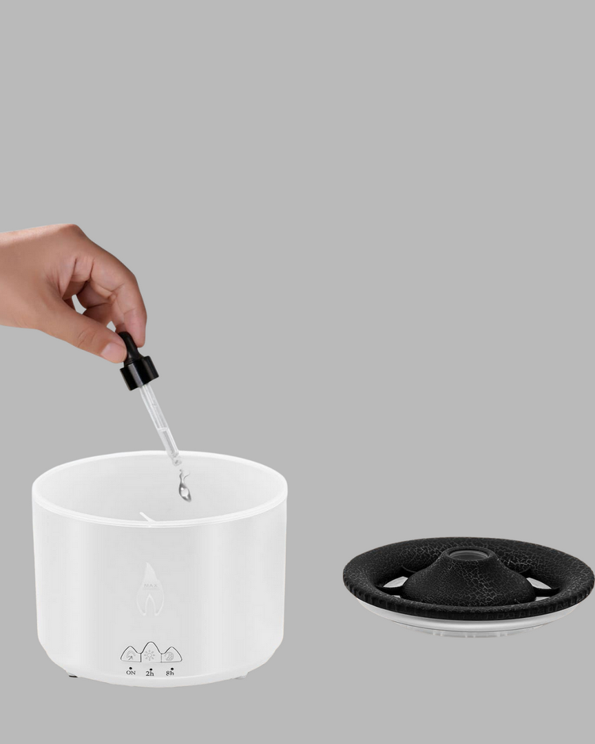 1240112_7-75.png Volkan Efektli Aroma Difüzörü – Sessiz Çalışma, Otomatik Kapanma ve LED Işık - Görsel 1