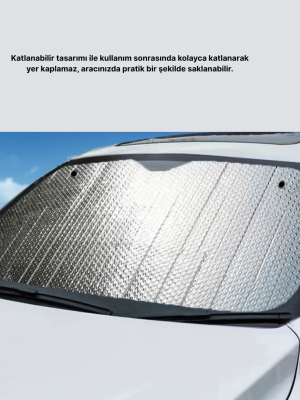 Otomobil Güneşliği – Katlanabilir Tasarım ve Süngerli Isı Yalıtımı
