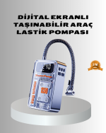 Şarjlı Kablosuz Hava Pompası – 150 PSI Basınç, LED Ekran ve 6000mAh Batarya - Görsel 5