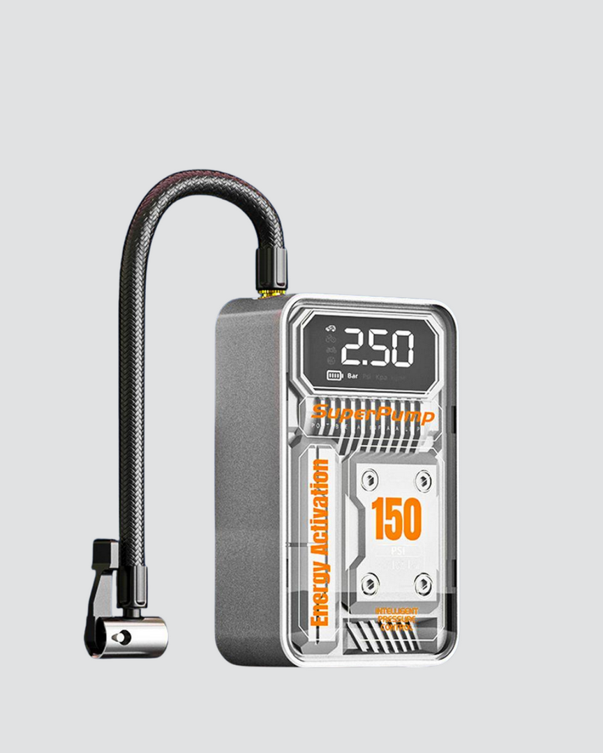1240304_4-85.png Şarjlı Kablosuz Hava Pompası – 150 PSI Basınç, LED Ekran ve 6000mAh Batarya - Görsel 1