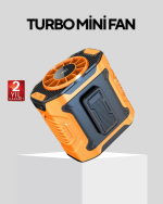 Dijital Ekranlı Turbo Mini Fan – 3 Kademeli Hız, Sessiz Çalışma ve Type-C Şarj - Görsel 5
