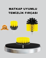 3 Parça Matkap Fırça Temizlik Seti – Her Yüzey İçin Güçlü ve Pratik Çözüm - Görsel 5