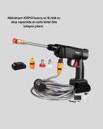 Kablosuz Basınçlı Yıkama Makinesi – 48V Güçlü Motor, 2 Pil ve Köpük Hazneli - Görsel 2
