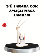 Kalemlik ve Telefon Standlı Masa Lambası – Kısılabilir LED Işık, Göz Dostu Tasarım - Görsel 5