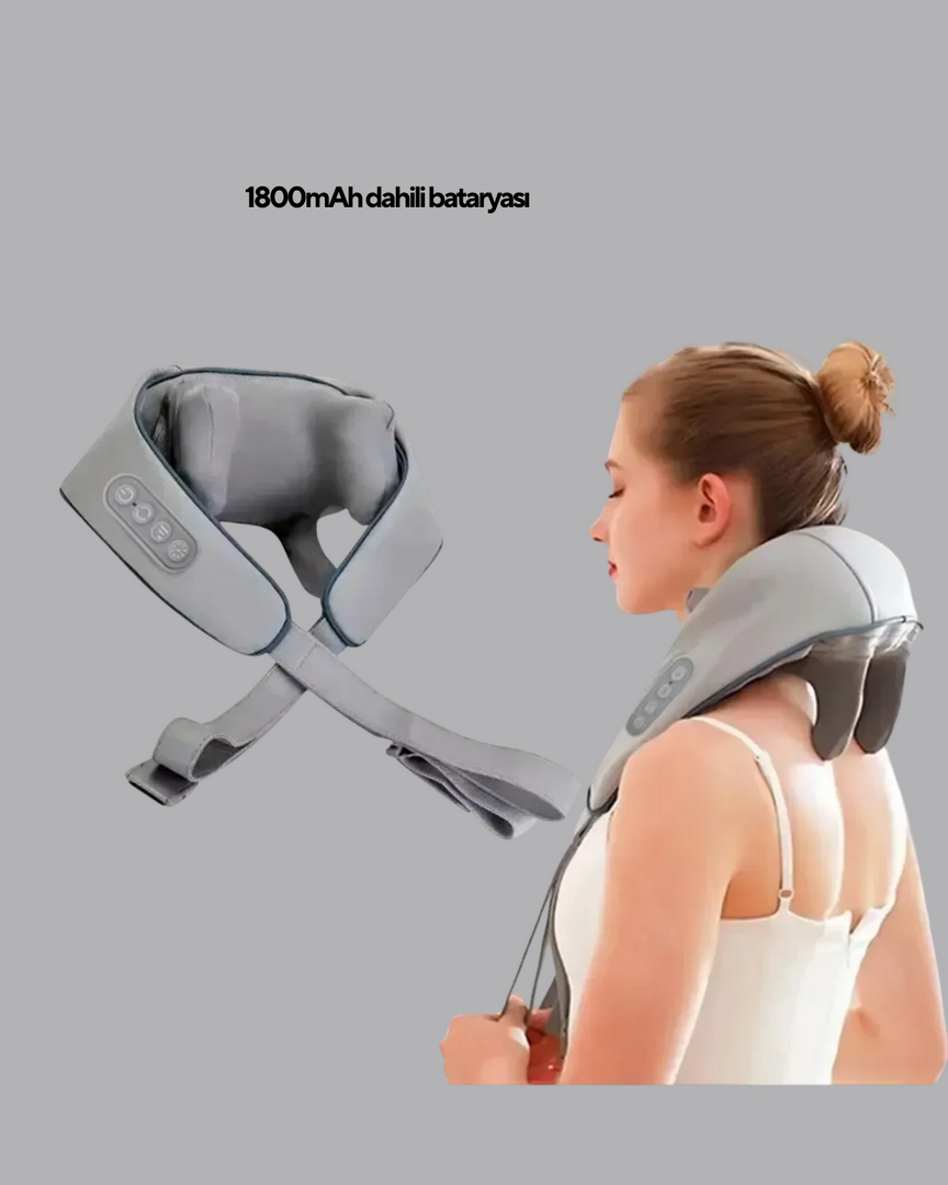 1240842_4-120.png Titreşimli Boyun Masaj Cihazı Isı Terapili Şarjlı VNB-01 Ergonomik U Tasarım - Görsel 1
