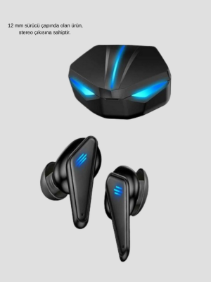 Oyuncu Bluetooth Kulaklık Tam Kablosuz Stereo LED Işıklı