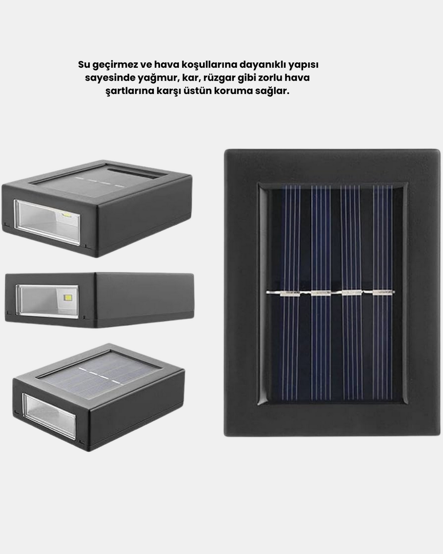 1241122_4-133.png Solar Dış Mekan Aplik Su Geçirmez Dayanıklı LED Aydınlatmalı - Görsel 1