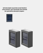 Solar Dış Mekan Aplik Su Geçirmez Dayanıklı LED Aydınlatmalı - Görsel 3