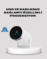 HDMI USB Bağlantılı 4K Destekli Taşınabilir Projeksiyon Cihazı - Görsel 5