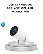 Full HD 4K Uyumlu Projeksiyon Cihazı 130 İnç Geniş Ekran Destekli - Görsel 5