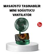 Taşınabilir Katlanabilir Mini Fan 3 Kademeli Şarj Edilebilir - Görsel 5