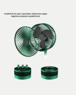 Şarjlı Mini Fan Katlanabilir 3 Hız Ayarlı Taşınabilir Tasarımlı - Görsel 4
