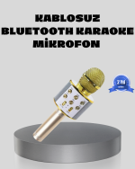 Bluetooth Karaoke Mikrofon Şarjlı Uzun Pil Ömürlü Çok Fonksiyonlu - Görsel 5