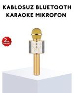 Karaoke Mikrofonu Bluetooth USB AUX Girişli Yankı Efektli - Görsel 5