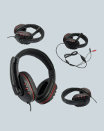 Kırmızı Gaming Headset Mikrofonlu Sağlam Kablolu Konforlu - Görsel 4