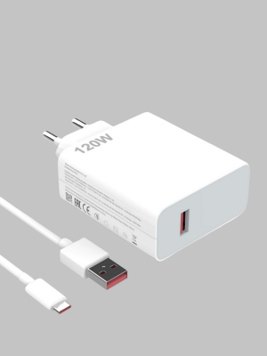 120W Hızlı Şarj Başlığı Ultra Güçlü Type-C Adaptör Kablo Dahil