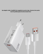 120W Ultra Hızlı Şarj Adaptörü USB-C Destekli Güçlü Şarj Teknolojisi - Görsel 2