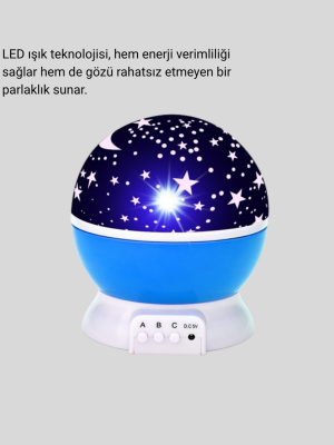 Renkli LED Gece Lambası 6 Işık Modlu Çocuk Odası Atmosfer Aydınlatma