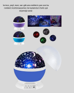 Renkli LED Gece Lambası 6 Işık Modlu Çocuk Odası Atmosfer Aydınlatma - Görsel 3
