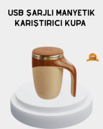 Şarjlı Otomatik Karıştırıcı Kupa Manyetik Mix Kupa Paslanmaz Çelik İç Astar - Görsel 5