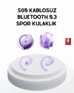 S05 Bluetooth 5.3 Kulaklık IPX4 Su Geçirmez Hızlı Eşleşme Güçlü Stereo Ses - Görsel 5