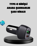 PD Destekli 38W Araç Şarj Başlığı Type-C + USB Çift Çıkış Hızlı Şarj - Görsel 5