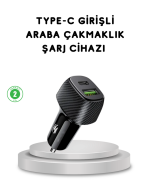 38W Araç Şarj Cihazı Type-C PD USB Hızlı Şarj Çift Port - Görsel 5