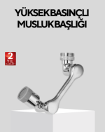 Döner Musluk Başlığı Çok Açılı Robotik Kol Su Tasarruflu - Görsel 5