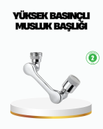 Üç Segmentli 1080 Derece Musluk Aparatı Esnek Döner Havalandırıcı Pratik Kullanım - Görsel 5