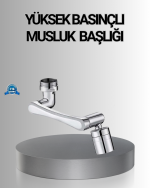 1080° Dönebilen Musluk Başlığı Robotik Kol Havalandırıcı Çok Yönlü Su Yönlendirme - Görsel 5