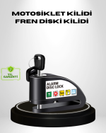 Titreşim Sensörlü Alarmlı Motosiklet Disk Kilidi 14mm Çelik Çift Kilitleme - Görsel 5