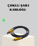 65W Çoklu Şarj Kablosu 4’ü 1 Arada Örgülü Hızlı Veri Aktarım USB-C USB-A - Görsel 5