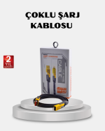 USB-C USB-A 4’ü 1 Arada Örgülü Kablo 65W Hızlı Şarj Metal Uç Dayanıklı - Görsel 5