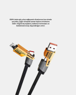 65W 4’ü 1 Arada Örgülü Hızlı Şarj Kablosu USB-C USB-A Çoklu Şarj Dayanıklı - Görsel 2