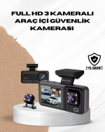 Wi-Fi Bağlantılı Full HD Araç Kamera Seti 3 Kameralı Park Koruma ve Döngü Kayıt - Görsel 5