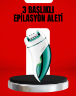 3'ü 1 Arada Epilatör Su Geçirmez Metal Başlıklı LED Işıklı 90 Dakika Şarjlı - Görsel 5