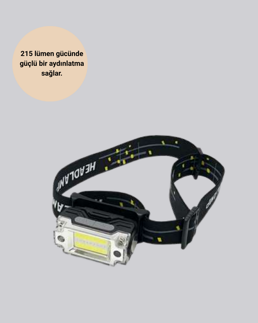 1242581_11-2.png USB Şarjlı Mini LED KAFA Feneri 50m Odak 150m Geniş Aydınlatm - Görsel 1