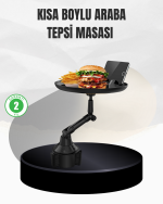 Universal Araç İçi Bardaklık Tepsisi 9 İnç Yemek Alanı ve Telefon Standlı - Görsel 5