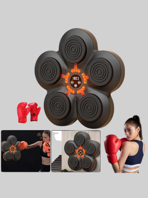 Akıllı Müzikli Boks Makinesi Bluetooth Bağlantılı Işıklı Hedefli Fitness Aleti
