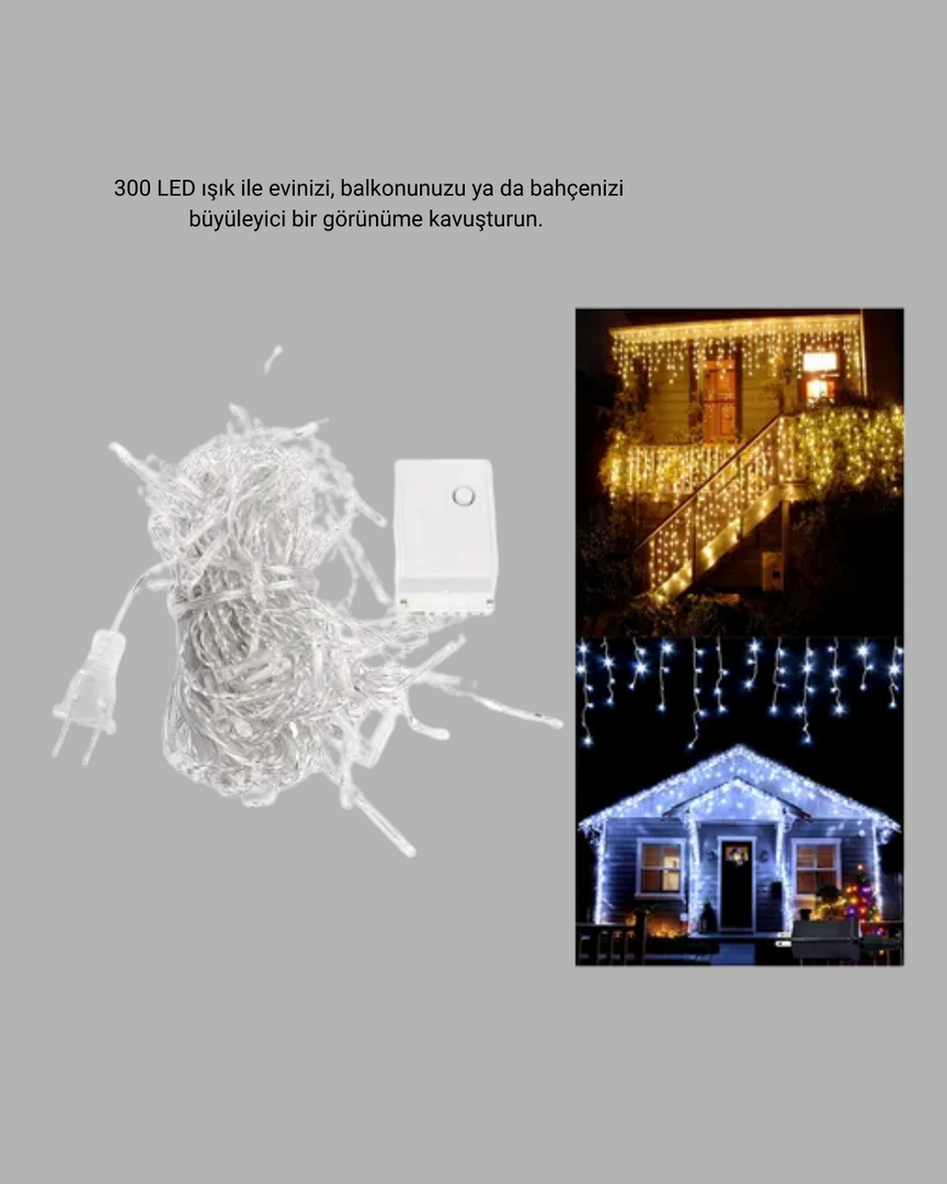 1243359_7-228.png 3x3 LED Işık Perdesi Şelale Model İç Dış Mekân Dekorasyonu - Görsel 1
