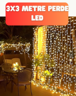 3x3 Metre Şelale LED Perde Işık İç Dış Mekân Dekorasyonu - Görsel 5