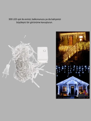 3x3 Perde LED Işık Şelale Model Özel Gün Dekoratif Aydınlatma