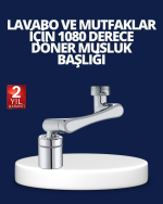 Esnek 1080° Musluk Başlığı 3 Eklemli Hareketli Su Modlu Lavabo Aparatı - Görsel 5