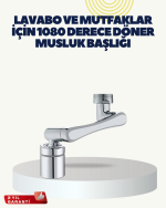 Çok Yönlü Dönebilen Musluk Başlığı 2 Fonksiyonlu Su Akışı - Görsel 5