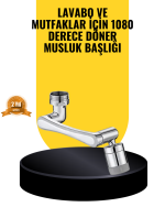 1080° Dönebilen Musluk Başlığı 2 Su Modlu Ayarlanabilir Esnek Tasarım - Görsel 5