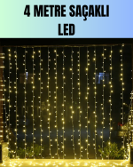 4 Metre Yılbaşı Şelale Led Perde Işık Ev Bahçe Dekor - Görsel 5