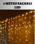 4 Metre Şelale Led Işık Perdesi Dekoratif - Görsel 5