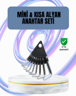 9 Parça Alyan Anahtar Seti Altıgen Uçlu Mobilya ve Tamir İçin - Görsel 5